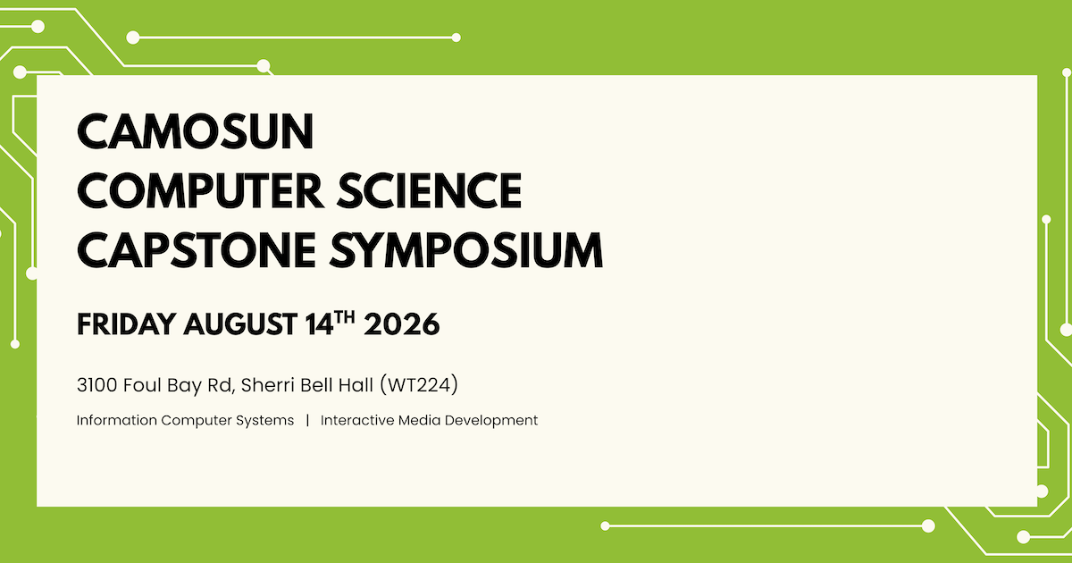 Camosun Computer Science Capstone Symposium promotional image